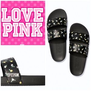 NWT Victoria’s Secret Pink floral strap slides